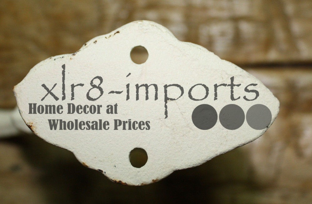 3 Cast Iron White Victorian Style Coat Hooks Hat Hook Rack Hall Tree SCHOOL