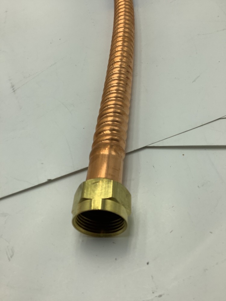 (QTY 3) Water Heater Conn 3/4"x 3/4" x24",No WB00-24N, Brass Craft