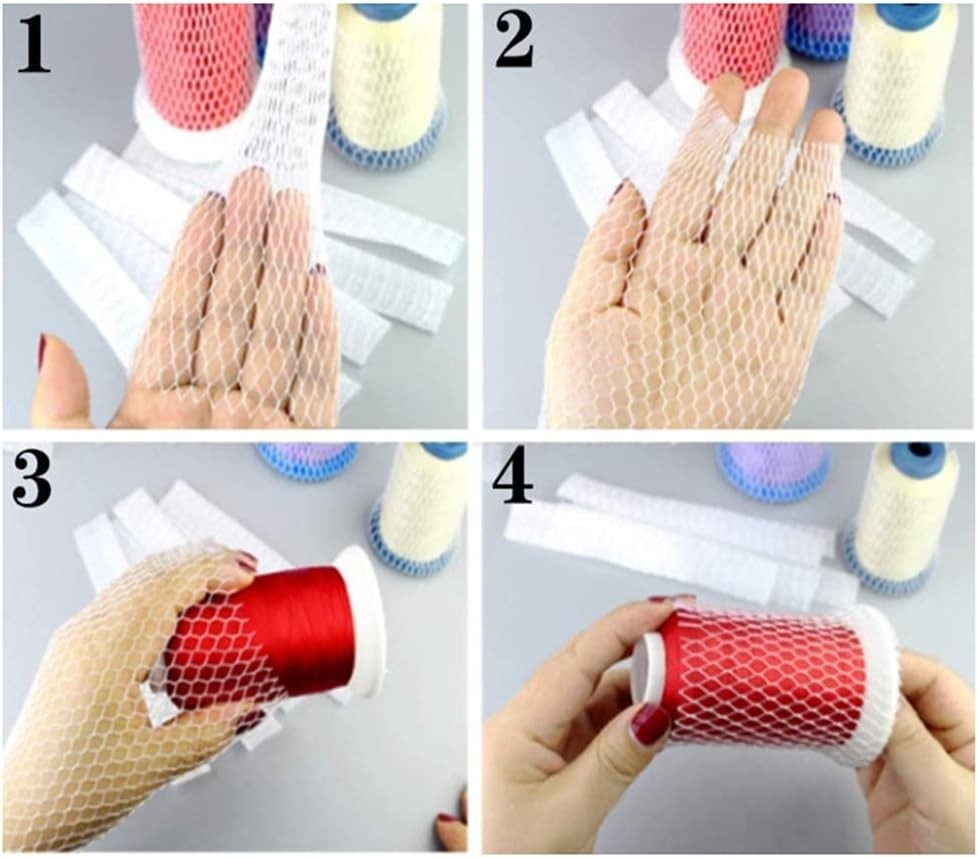 40 Yards Thread Spool Net Sewing Embroidery Thread Net Mesh Spool Saver for D...