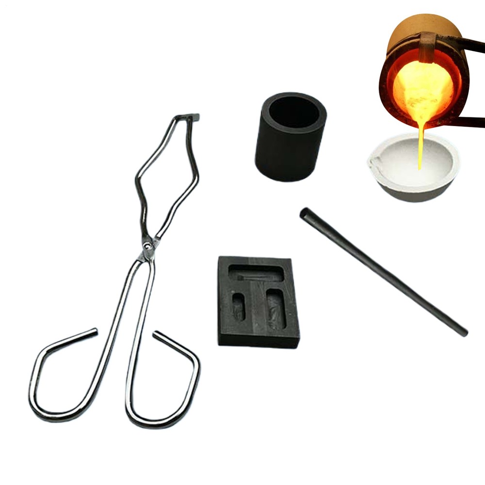 Graphite Ingot Crucible Mold Set Torch Melting Tools Kit For Gold & Silver