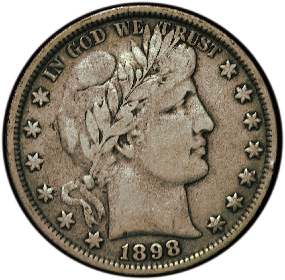 1898 Barber Half Dollar Choice VF Condition