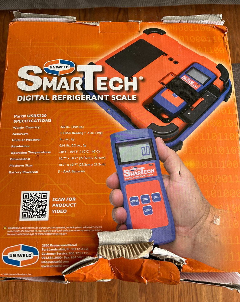 NEW - OPEN BOX - SmarTech Digital Refrigerant Scale