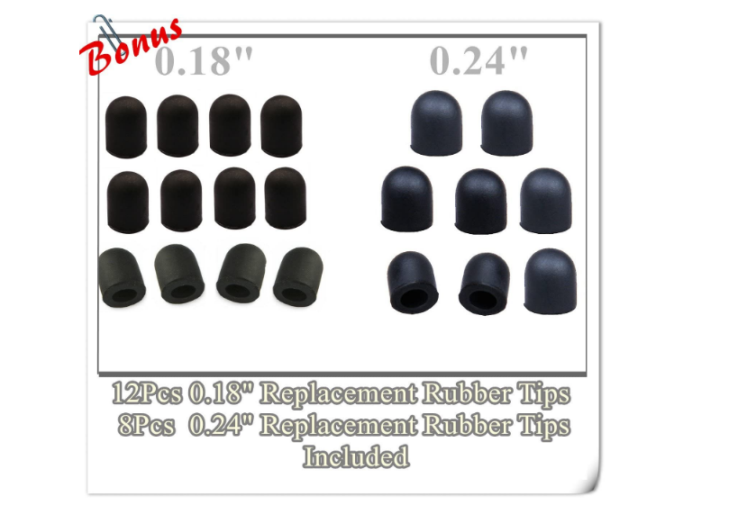 Touch Screen Pen 2 in 1 Stylus Tablet Smartphone Rubber Tip 20 Replacement Tips