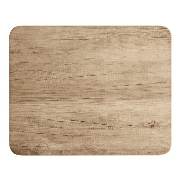 24" x 30" Rectangular Restaurant Table Top with Gray Wood Laminate Top Finish
