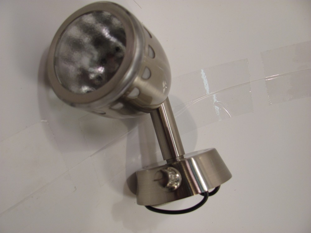 ITC 81211-NI HALOGEN CABIN BUNK READING LIGHT 12 VOLT NICKEL PLATED