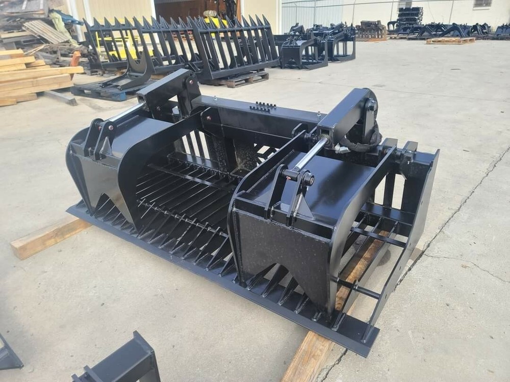 New 78" skeleton rock bucket with grapple, Skid Steer, Tractor