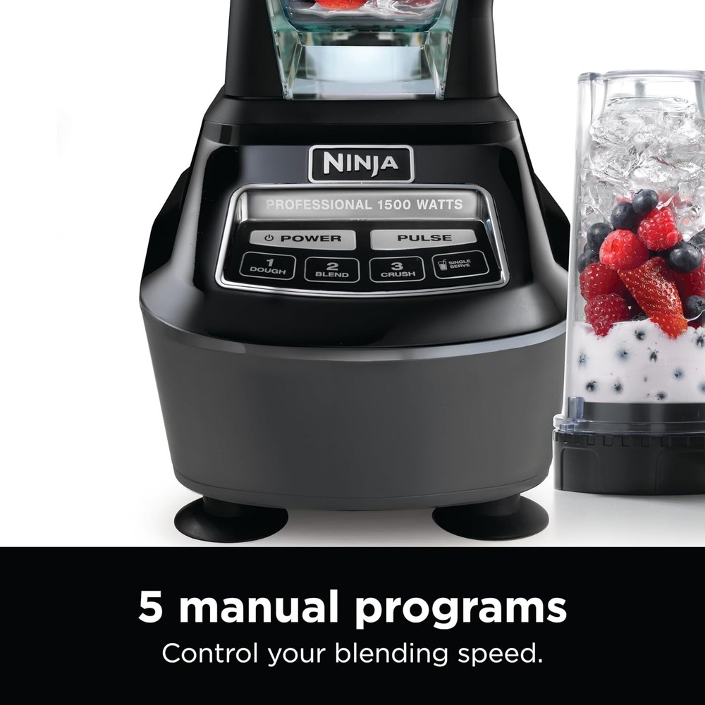 Ninja Mega Kitchen System Blender Food Processor 1500 Watts 72 oz Pitcher 8 Cup