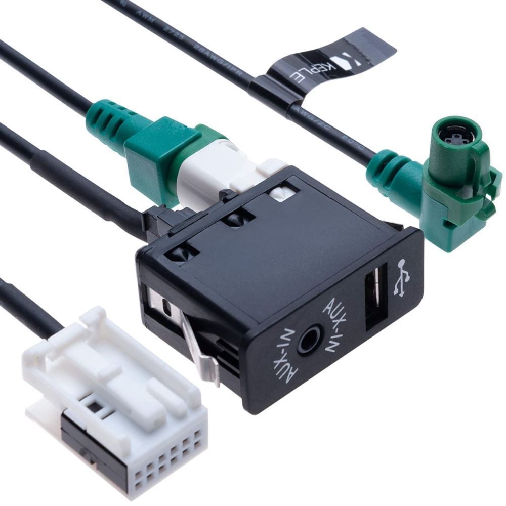 USB AUX Port Switch Cable For BMW 1 3 Series X1 E81 E87 E88 E82 E90 E91 E92 3.5m
