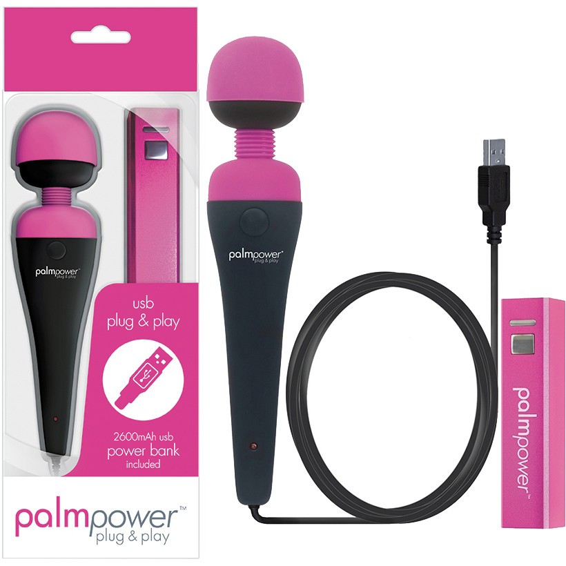 Palm Power Plug & Play USB Powered Multi-Speed Vibrating Wand Massager