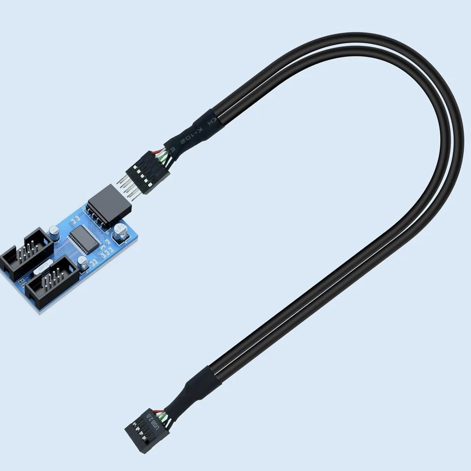 SDTC Tech USB Header Extension Cable, 20.3 inches 2.0 9-Pin