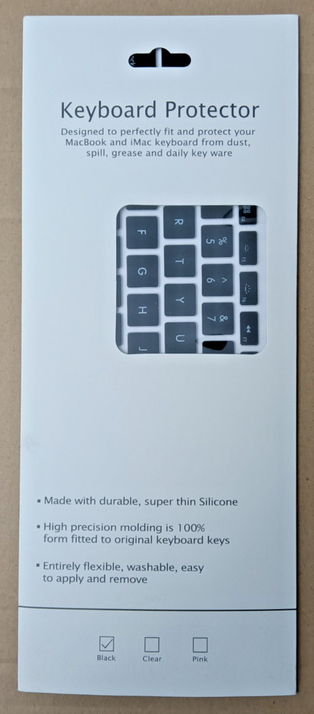 *READ DESCRIPTION* APPLE MACBOOK/iMac SILICONE KEYBOARD SKIN/PROTECTOR BLACK NEW