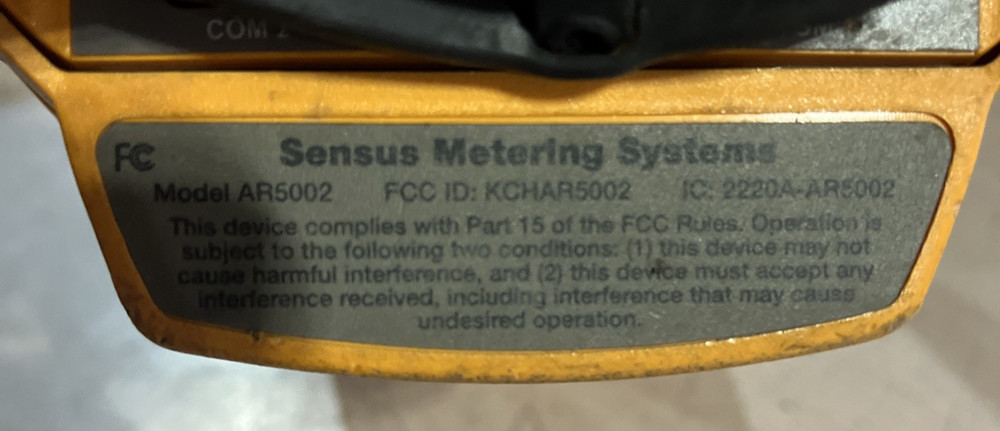 SENSUS METERING SYSTEMS AR5002 HANDHELD