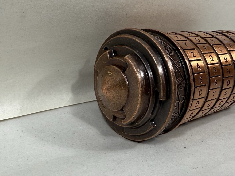 Da Vinci Code Copper Cryptex Incomplete As Is