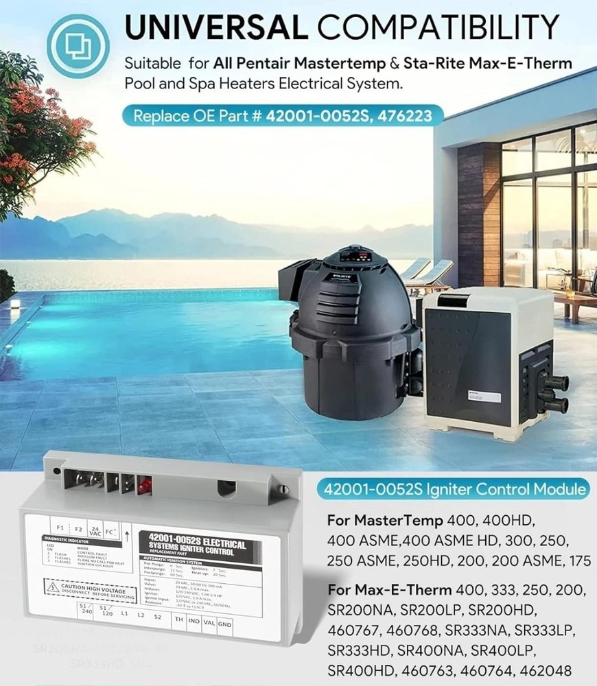 42001-0052S For Pentair Max-E-Therm Ignition Control Module MasterTemp Heaters
