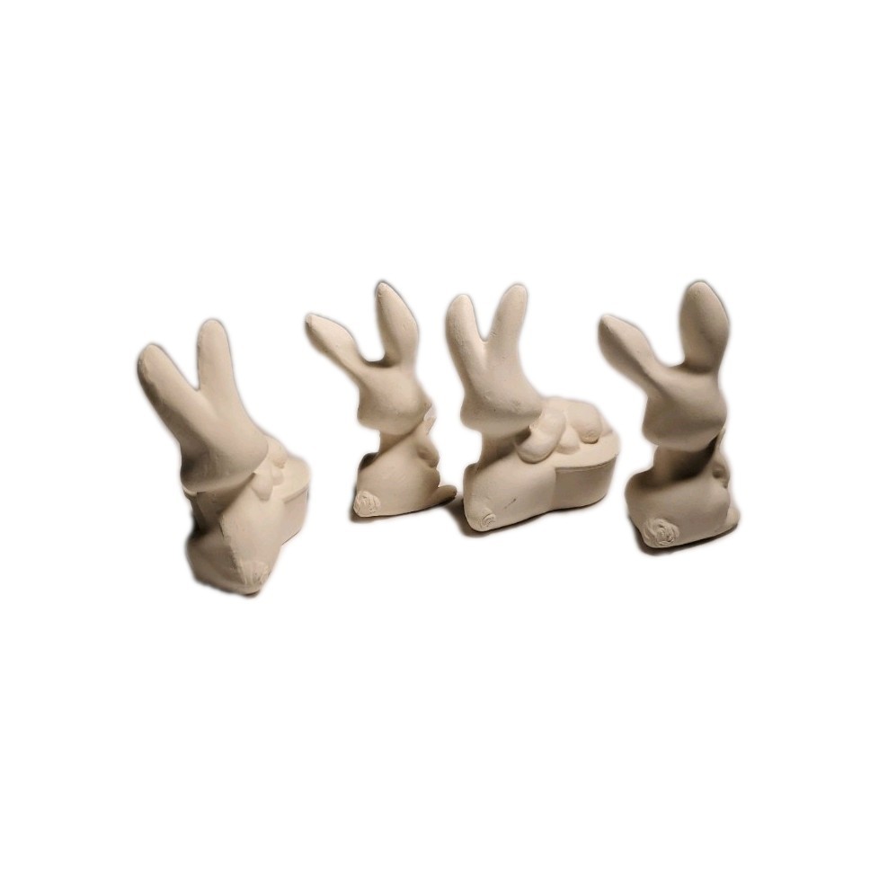 Ready To Paint Ceramics Easter Bunny Set Of 4 Rabbit
