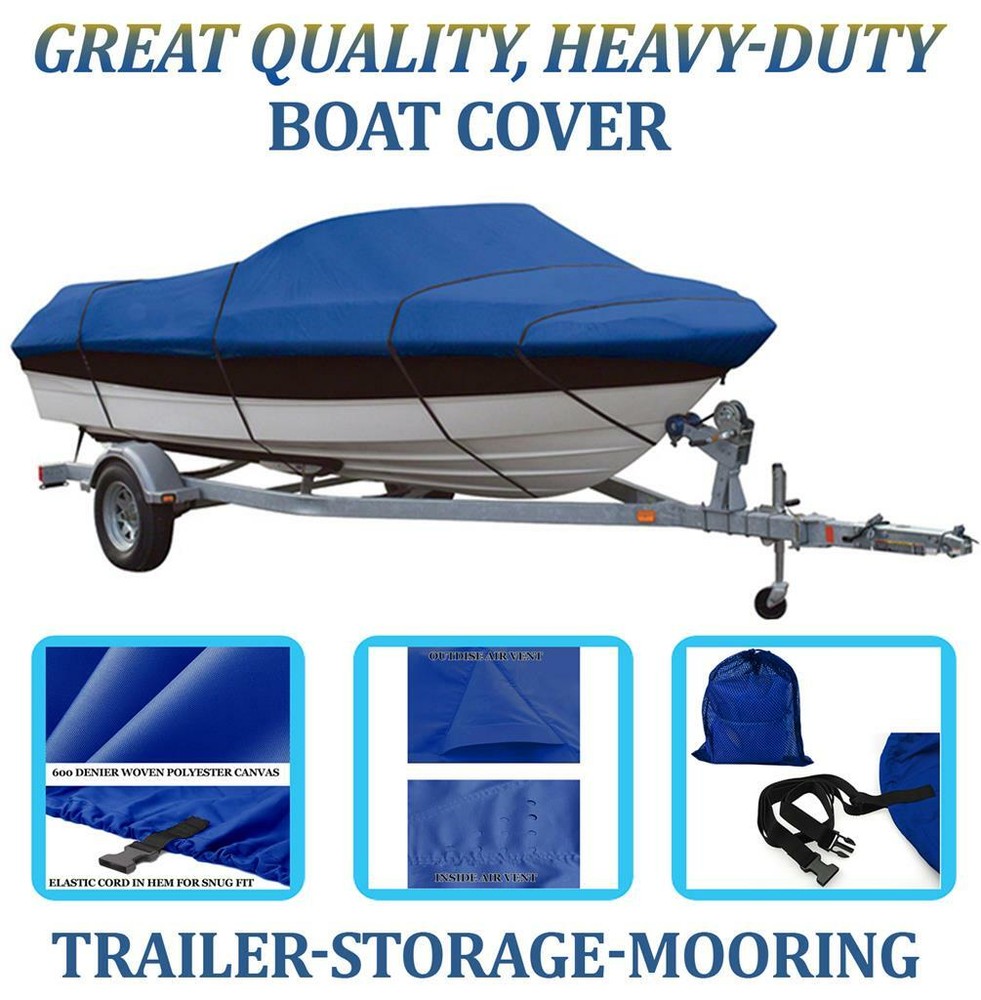 BLUE BOAT COVER FITS DIXIE 214 O/B 1979-1987