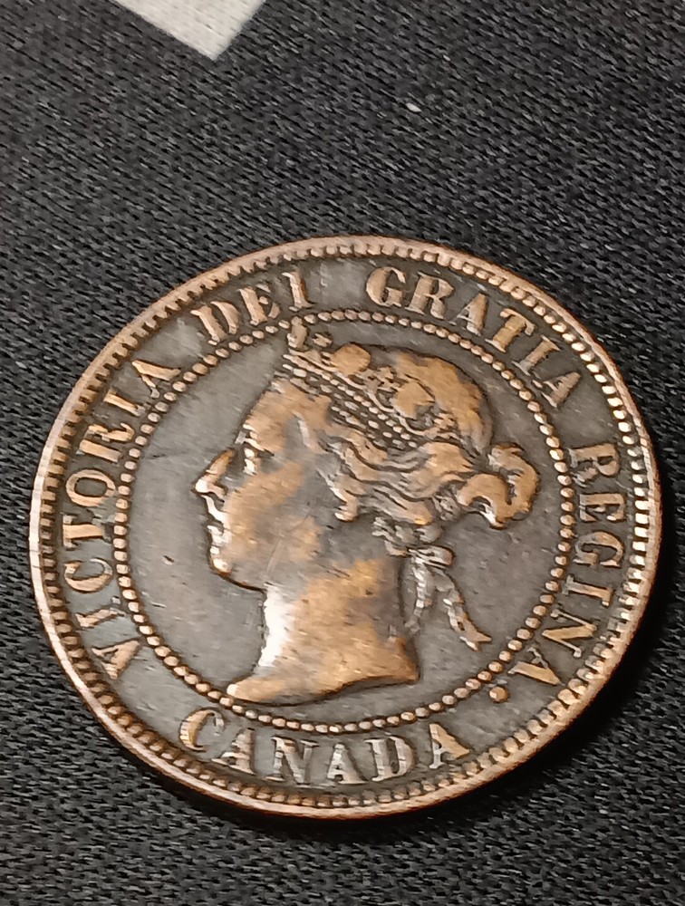 👉1897 CANADA LARGE CENT - DIE CRACK  ERROR  J/429