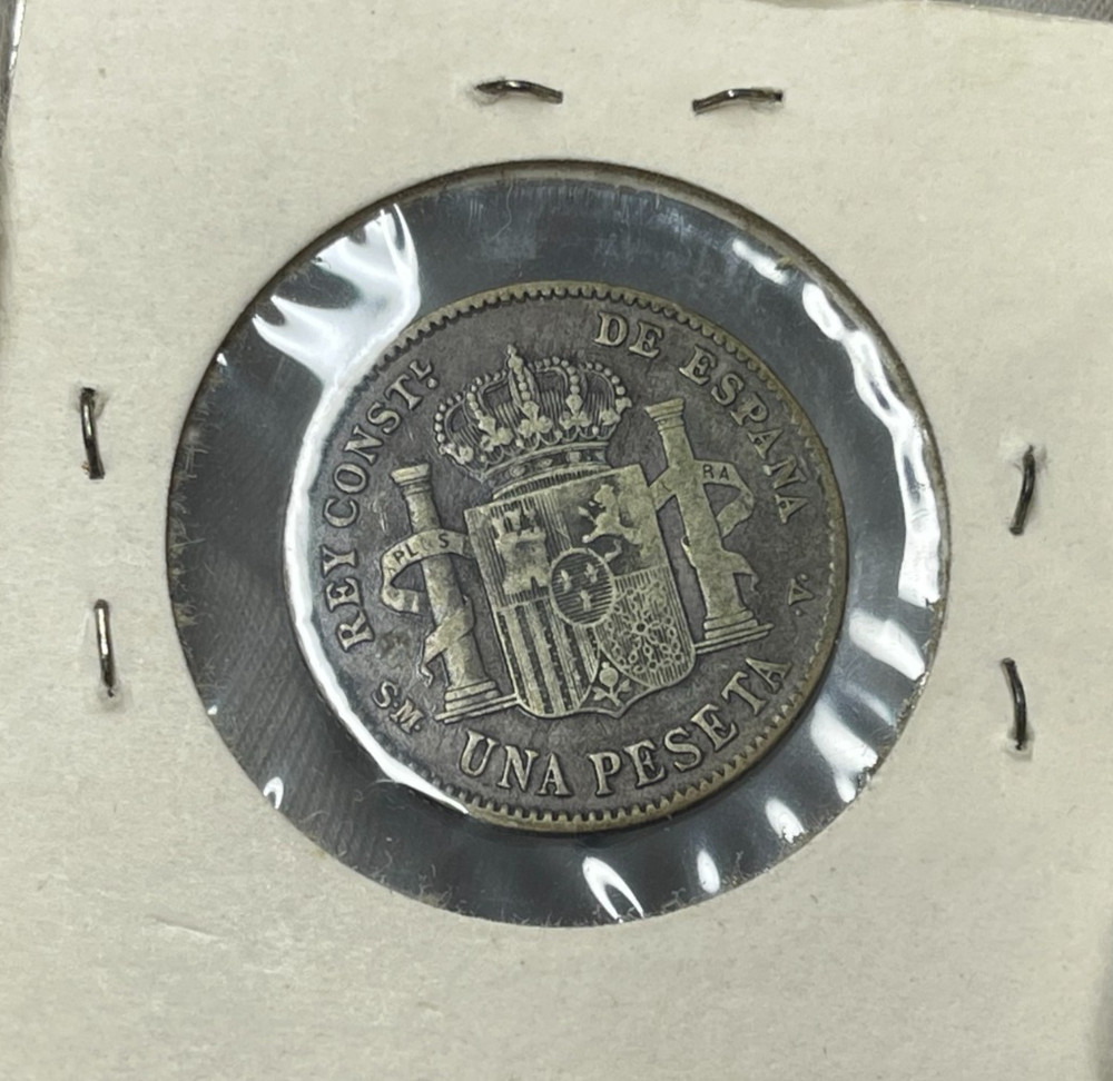 1903 Spain One Peseta Silver Coin