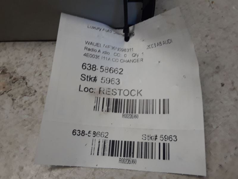 2005 2009 Audi A6 - CD Changer - 4E0035111A