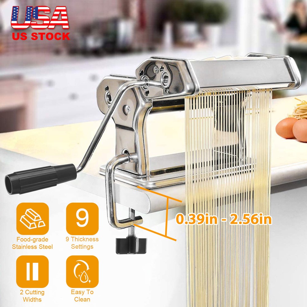 Pasta Maker Machine Adjustable Thickness Noodles Maker for Pasta, Spaghetti