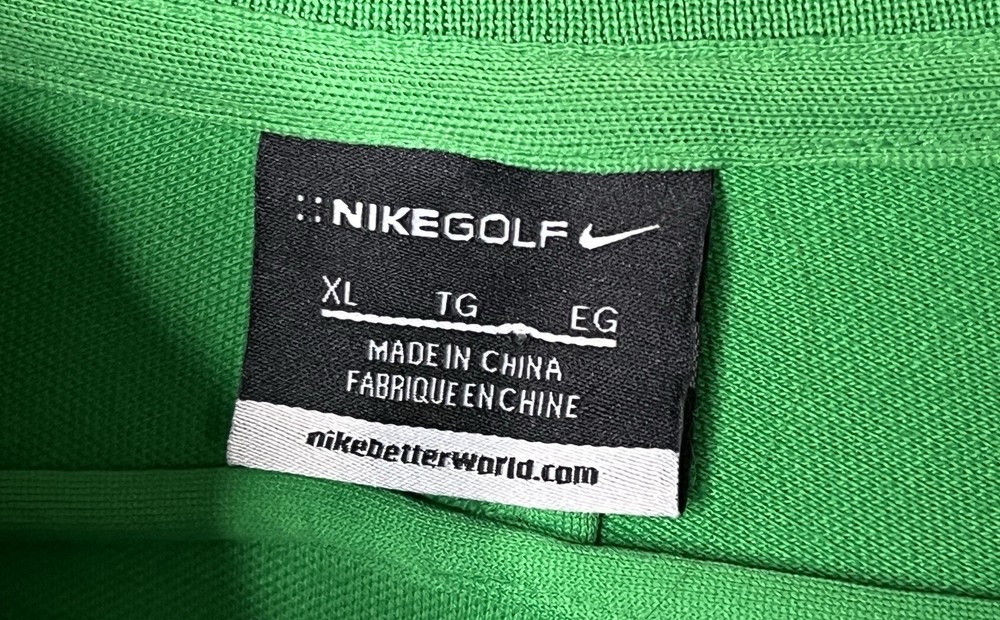 Nike Golf 1/4 Zip Pullover Jacket Mens Green Windbreaker Back Logo NICE!