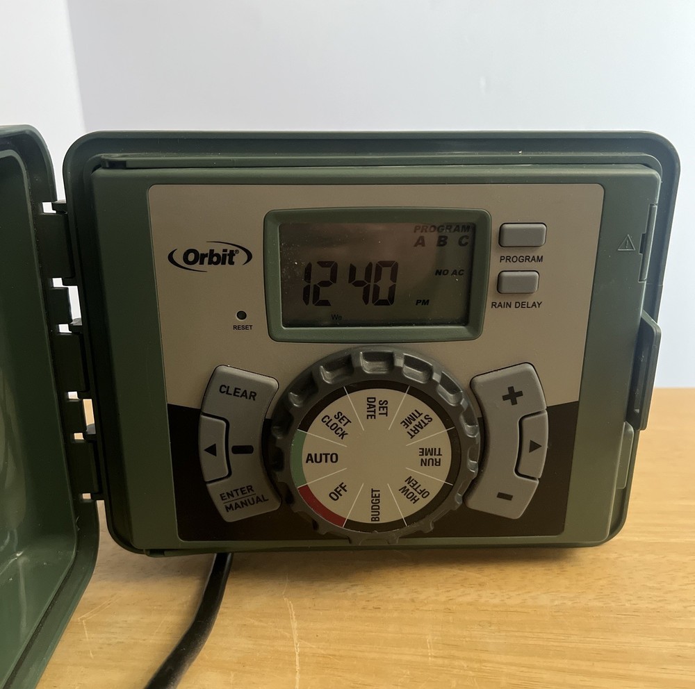 Orbit 6 Station Model #57896 Outdoor Sprinkler Control,Powers On & Programmable