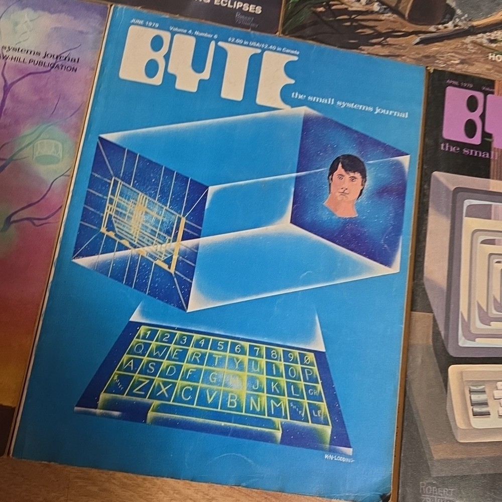 Lot of 7 Vintage BYTE Magazines from 1979 Retro Computing lisp