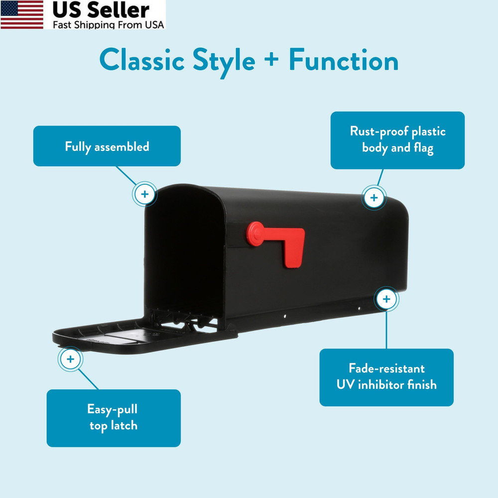 Architectural Mailboxes Parsons™ Rust-Proof Plastic Post Medium, Black