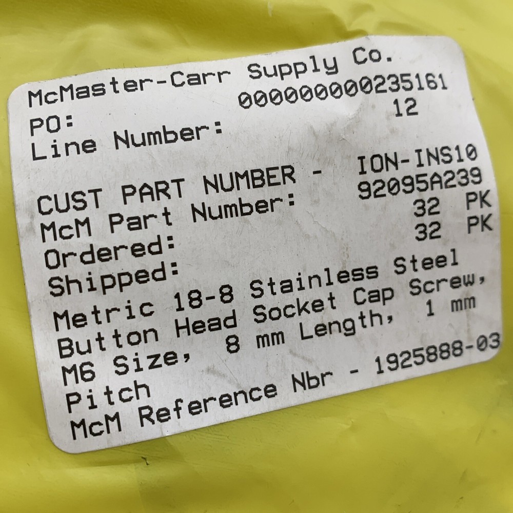 (100-Pack) M6 x 8MM Metric Stainless Steel Socket Cap Button Hex-Key Head Screw