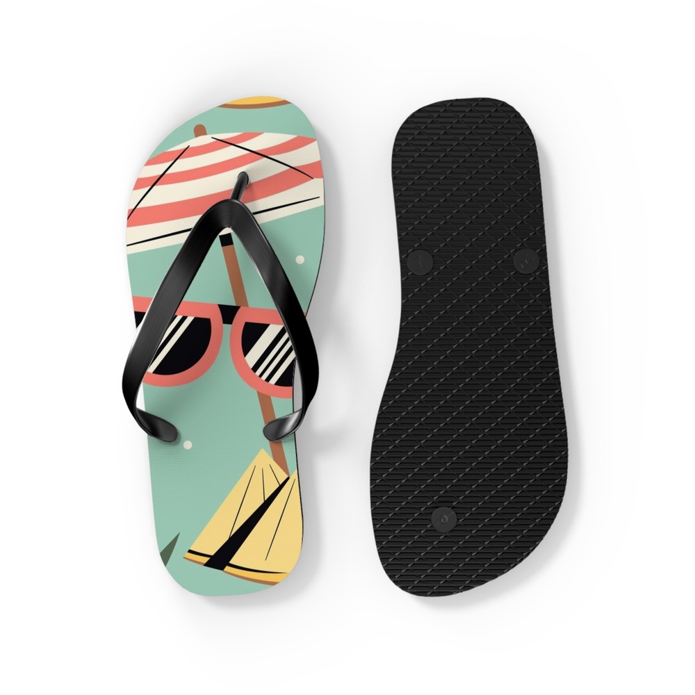 Beach Scene Flip Flops | Flip Flop Sandals