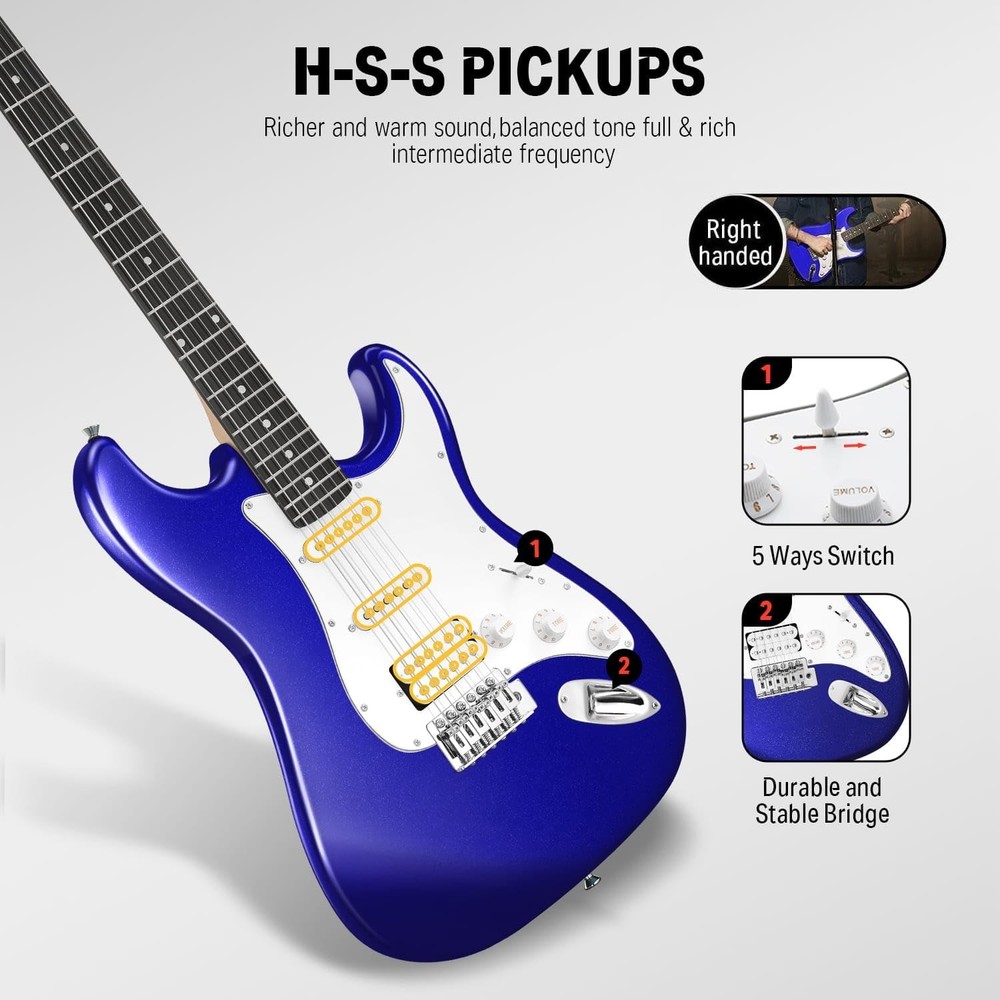 Donner 39in Electric Guitar Starter Kit