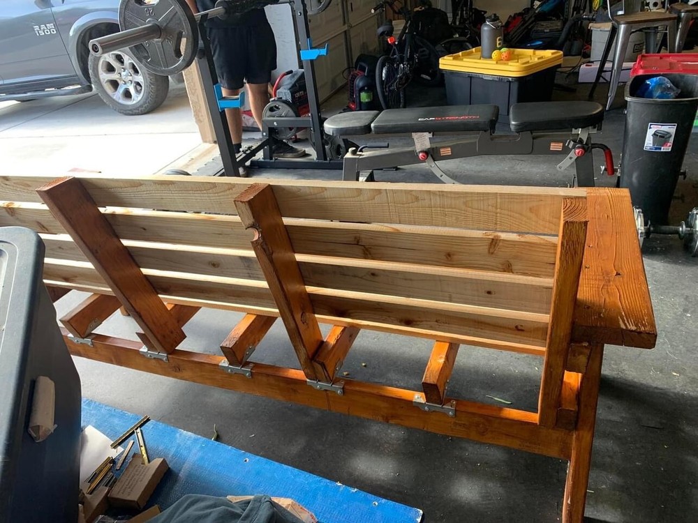 wooden bench