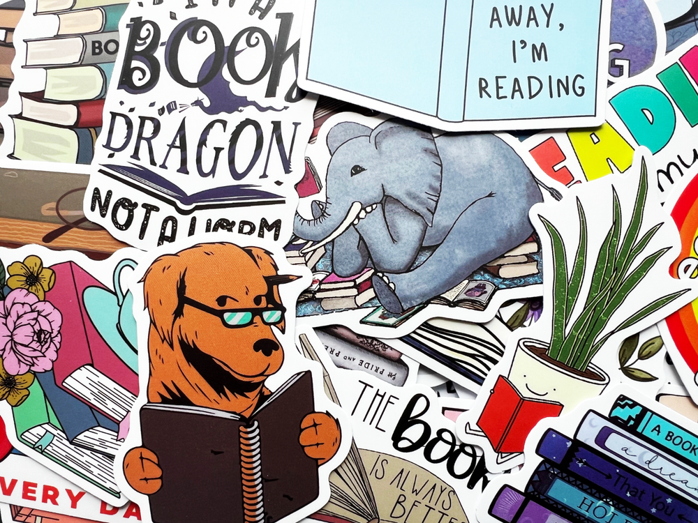 50 Book Stickers For Kindle Reader Bookish Reading Sticker Pack