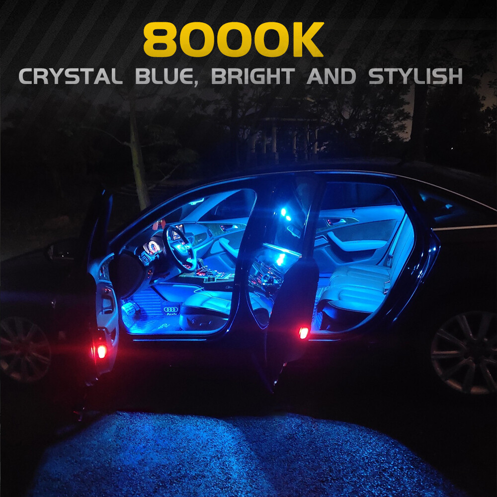 10x Blue LED Interior Dome Lights For FORD F-150 1997-2014 Package Kit +TOOL