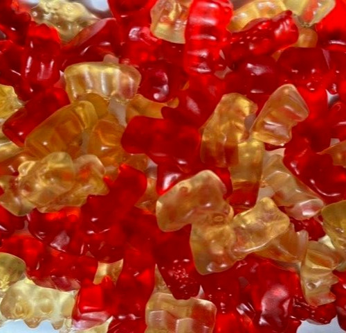 Haribo "PINEAPPLE & RASPBERRY" Flavored- Gummi/Gummy Bears Candy - 1/2 pound