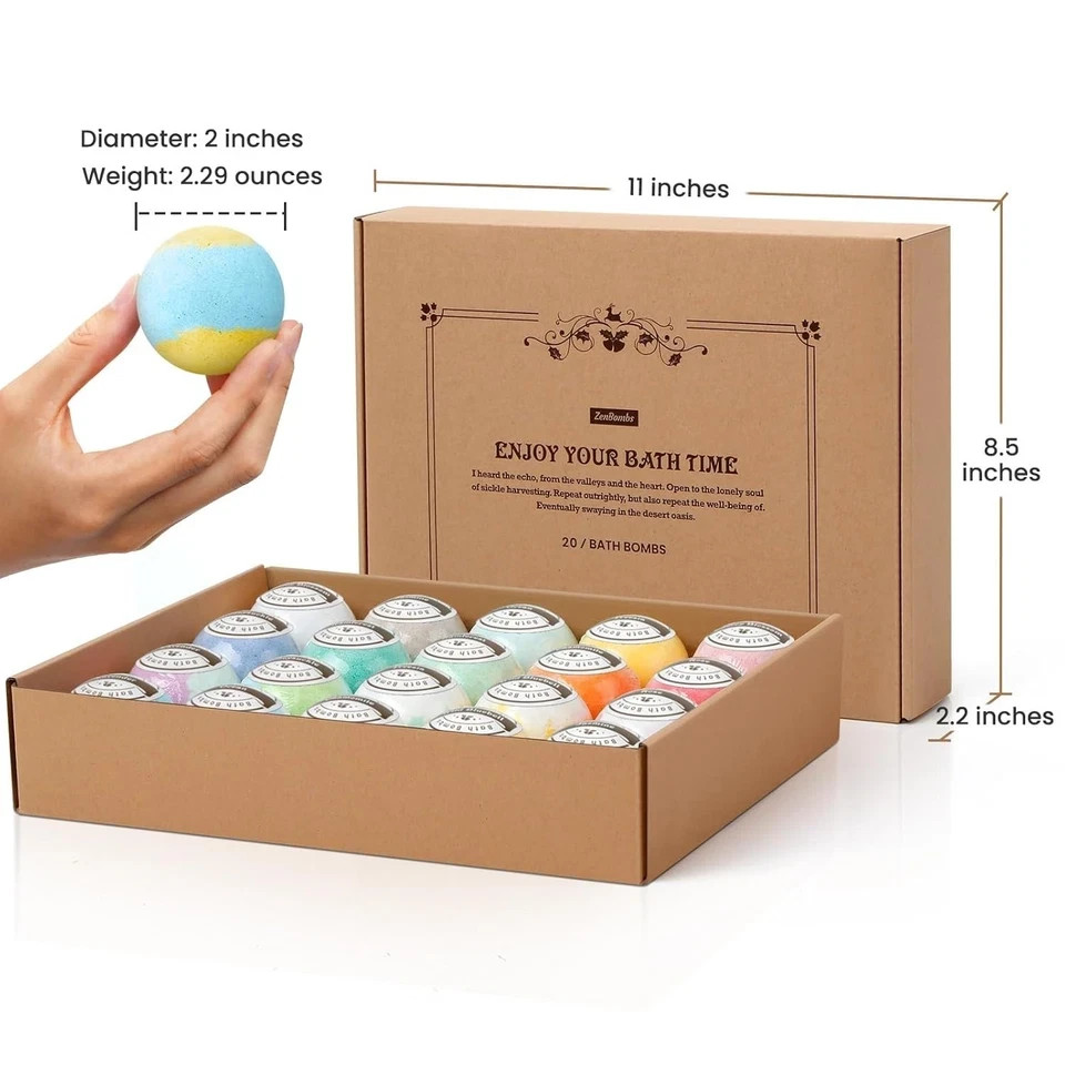 Bath Bombs for Kids with Surprise Inside, 20 Pack Handmade Bath Bomb Gift Set...
