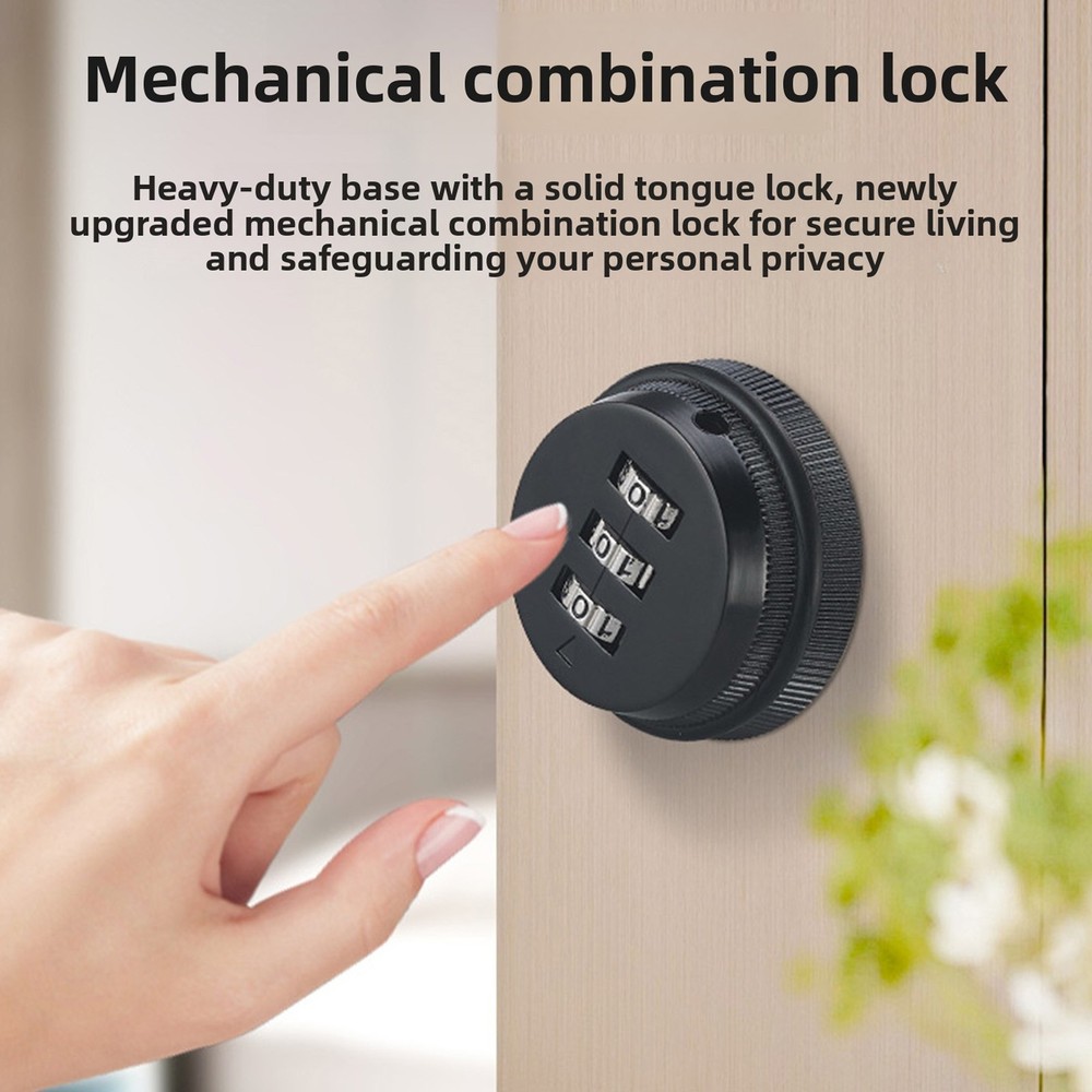 Combination Cabinet Cam Lock 3 Digits Password Coded Drawer Lock Black
