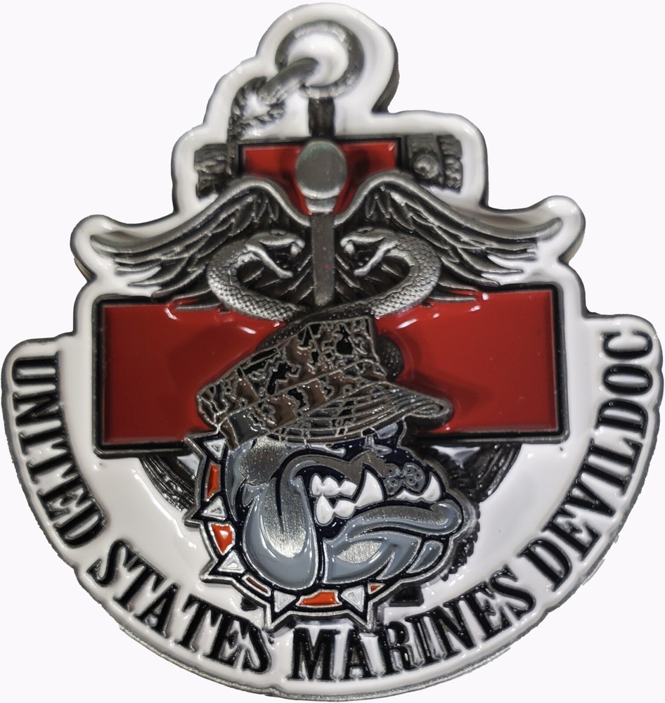 US Navy Corpsman US Marines "Devil Doc" Commemorative Challenge coin 2" 181