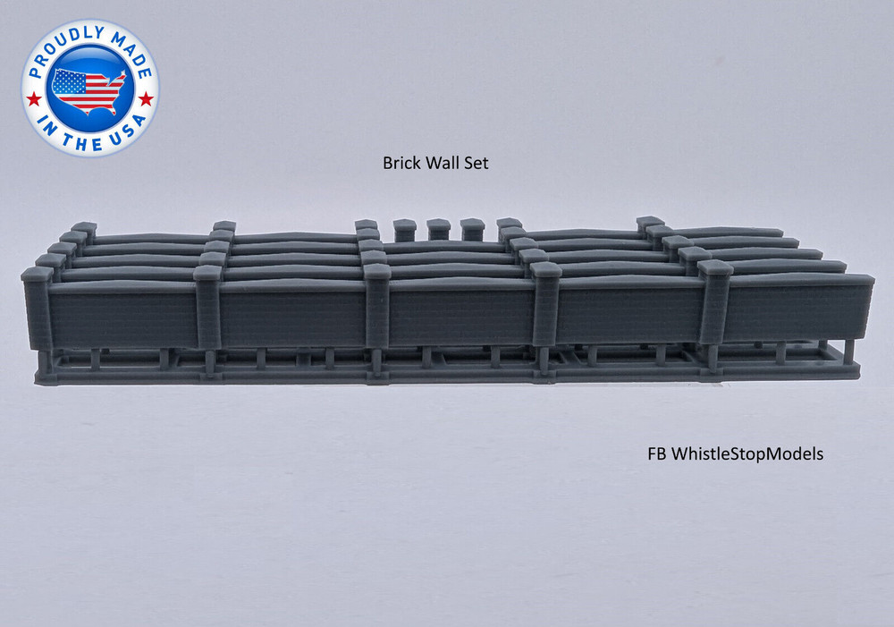 Z Scale Brick Wall Fence