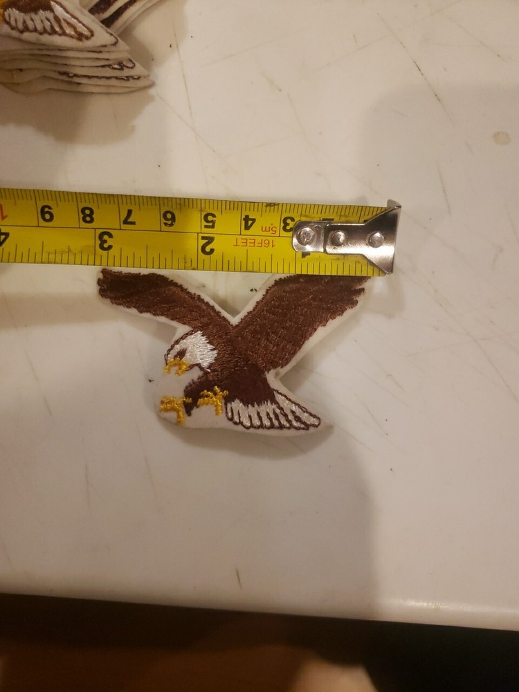 Vintage Sew-On/iron On Patch Bald Eagle, Motorcycle Jacket
