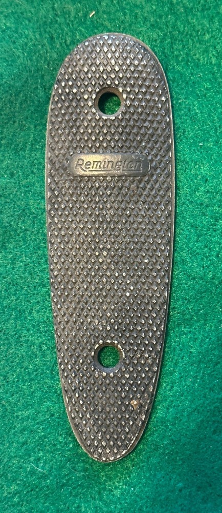 Remington  checkered aluminum rifle buttplate