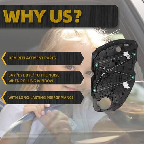 Front Right Passenger Side Power Window Regulator with Panel Front Right Side