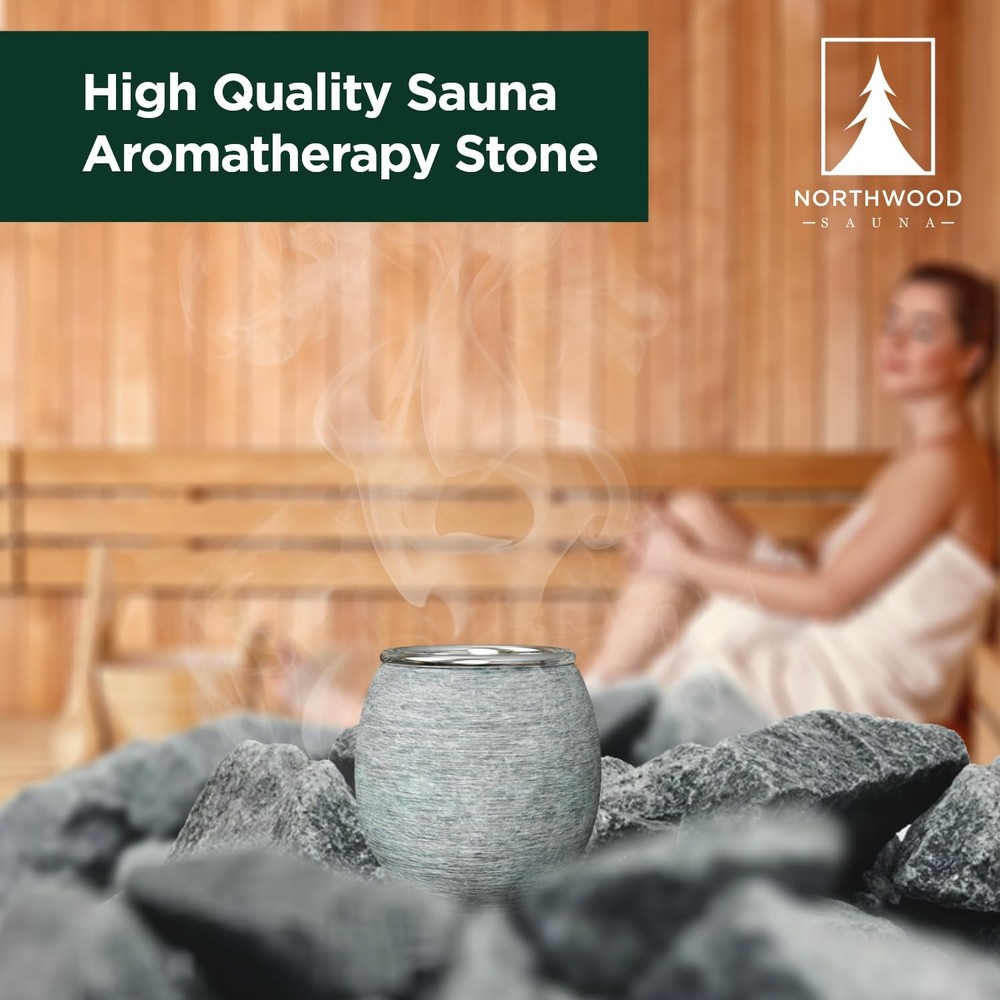 - Sauna Aromatherapy Stone Cup - Essential Oil Diffuser - Natural Rock with S...