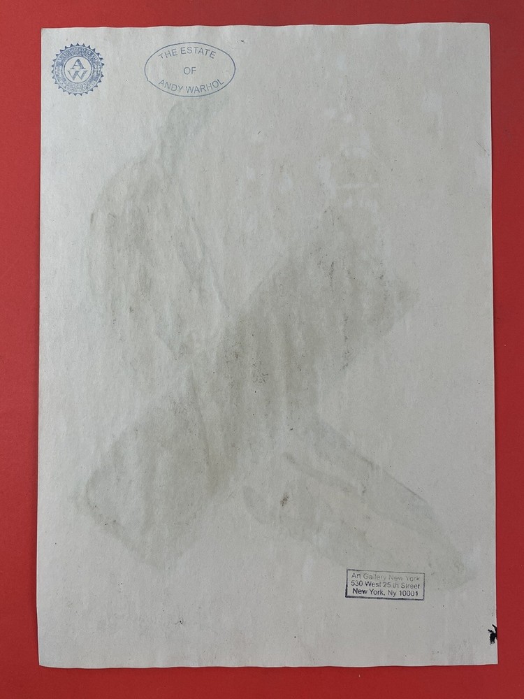 Andy warhol Drawing on paper (Handmade) signed and stamped