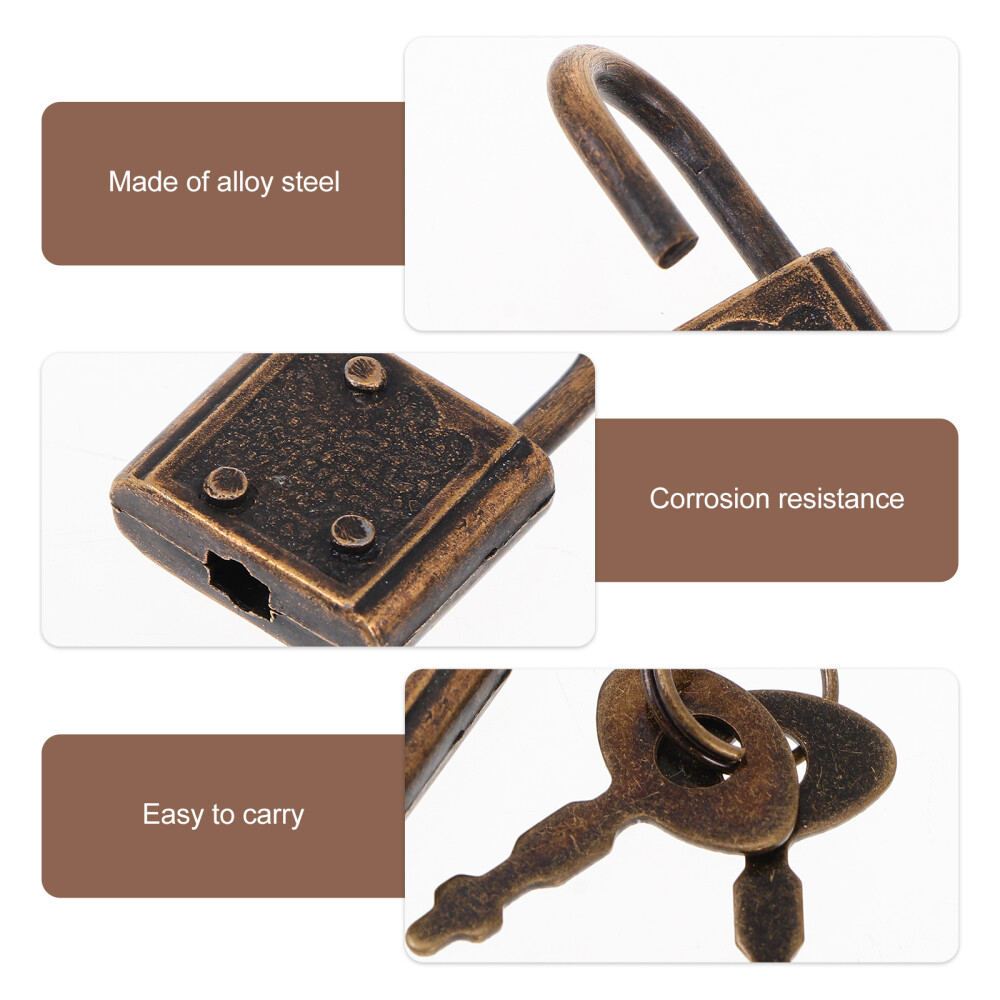 10Pcs Diary Book Padlocks Travel Lock Suitcase Padlock