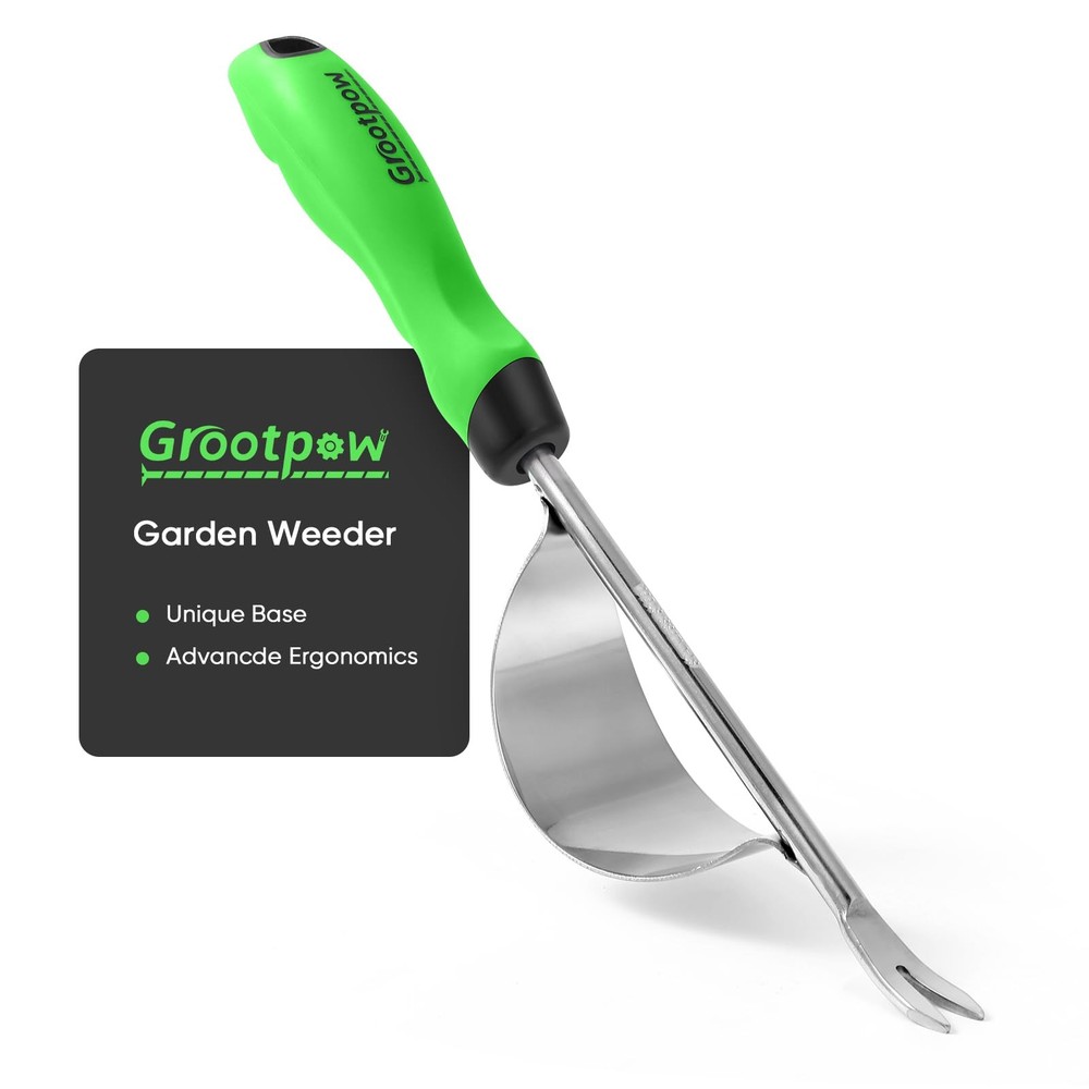 Grootpow HW1 Hand Weeder Tool, Weed Puller Tool with Ergonomic Handle for Gar...