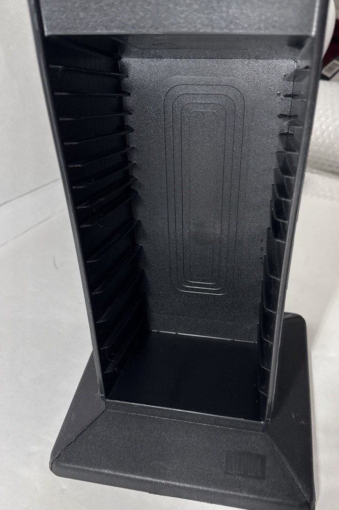 Alpha CD ( 48 Single + 6 Double) Storage Tower Rack Black