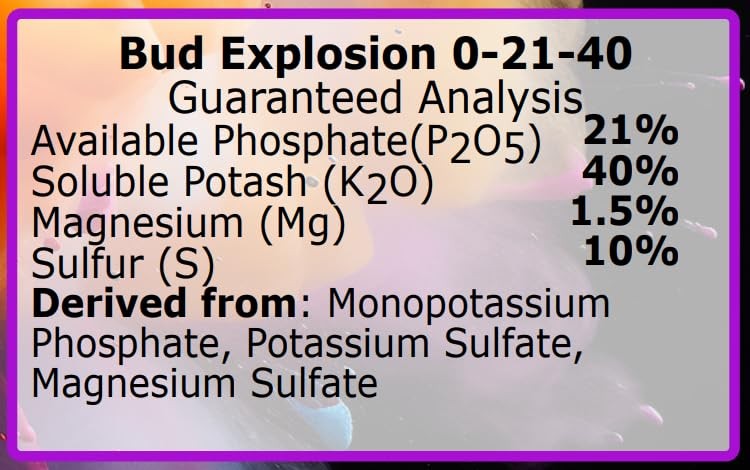 Bud Explosion PK Bloom Budding Fruiting Flowering Booster for Soil and Hydrop...