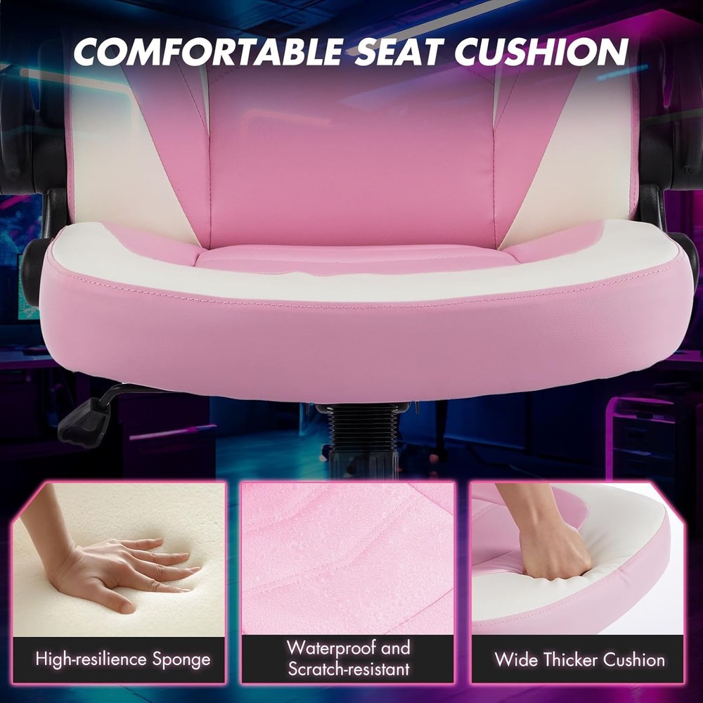 Computer Gaming Desk Chair - Ergonomic Office Executive Adjustable Swivel Task