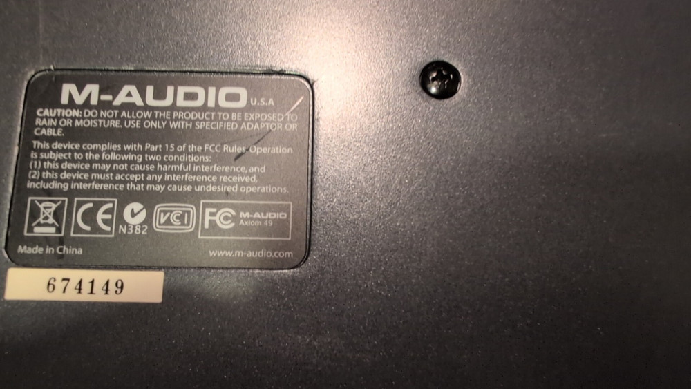 M-Audio Axiom 49 Key USB MIDI Keyboard Controller 2000s- Read Description twice